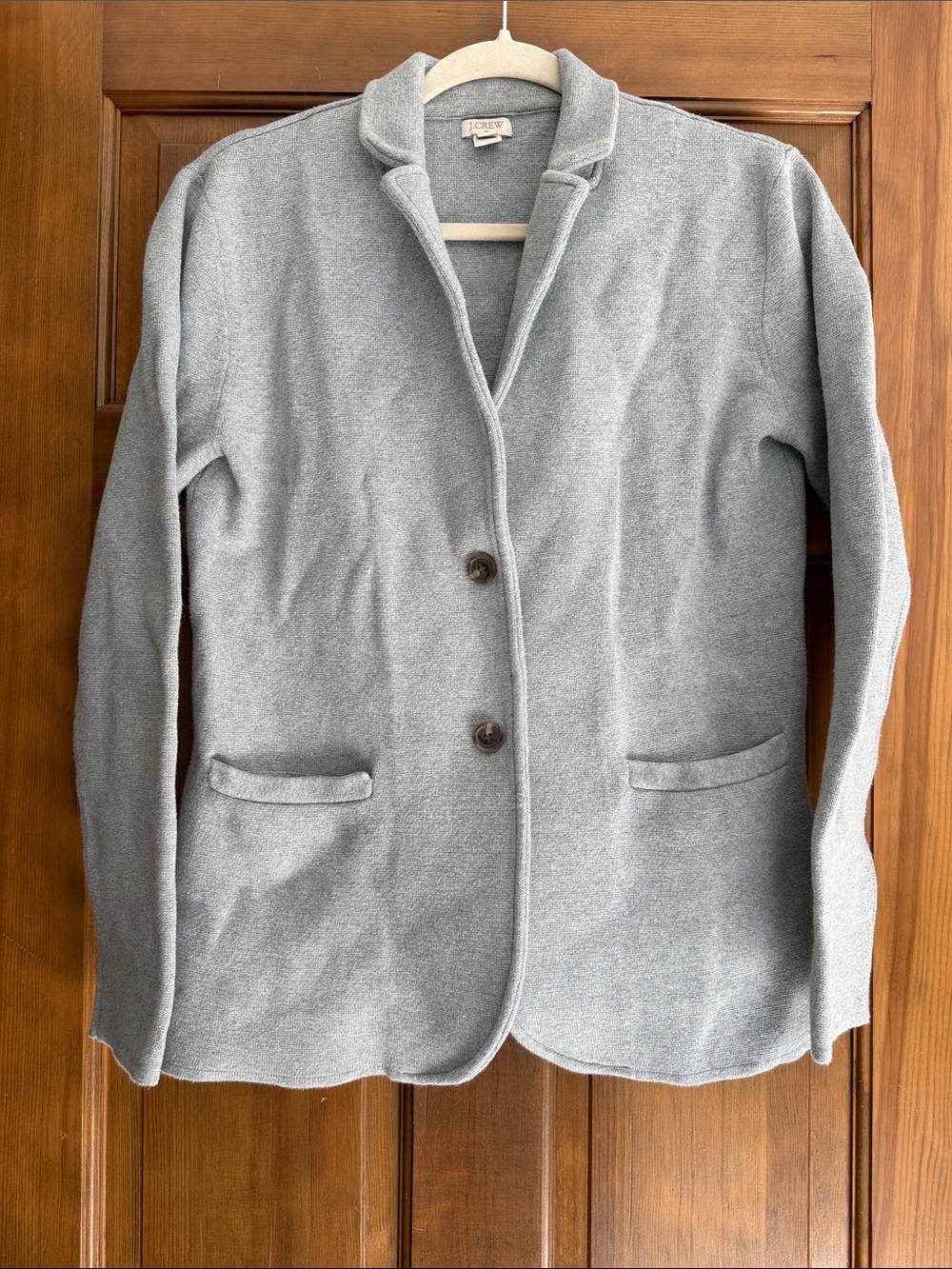 J. Crew Light Gray Knit Blazer Jacket